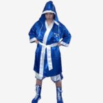 Boxing Gown  Blue  & White